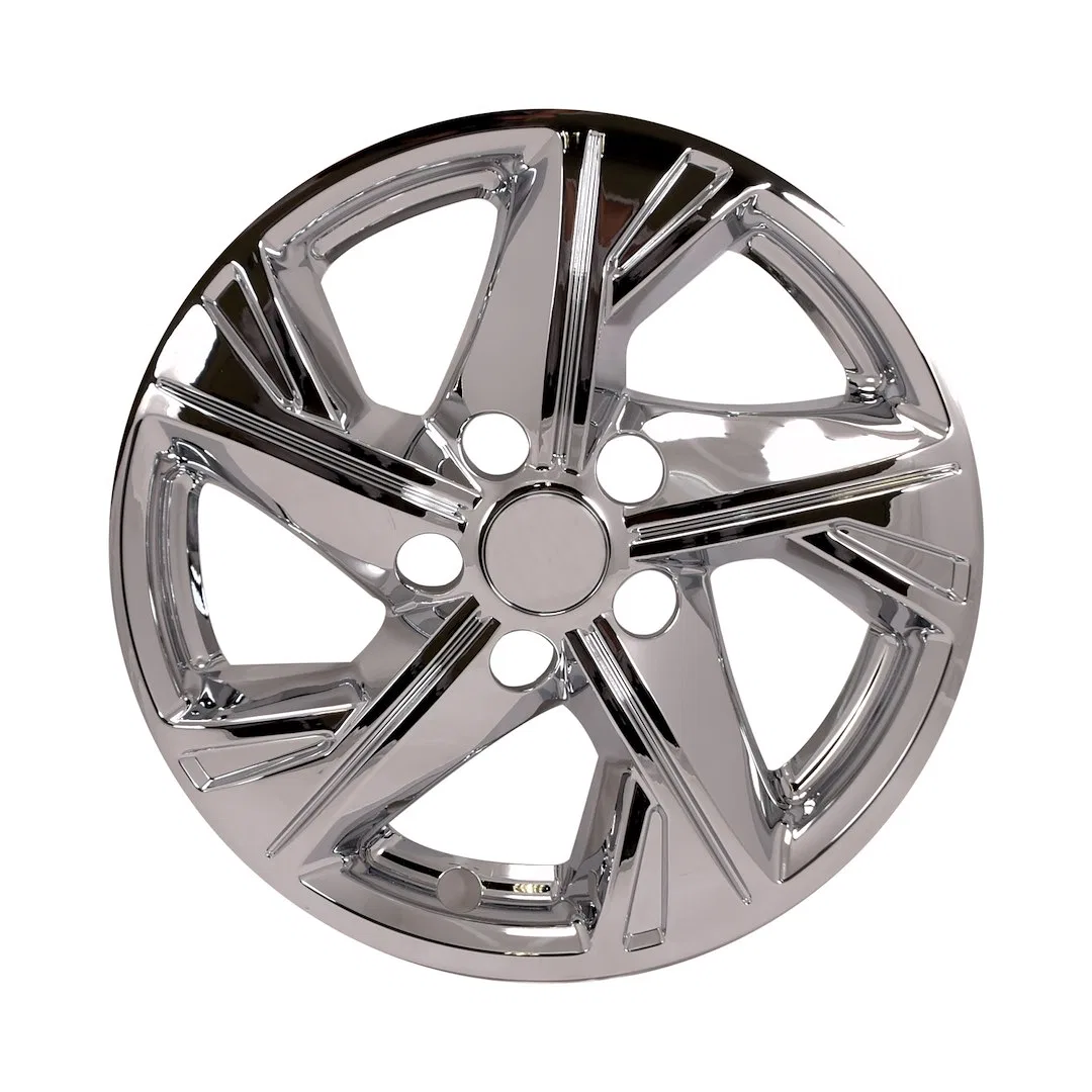 IMP463X – COAST2COAST Wheel Skin, 16 Inch 5 Angled Spokes Snap-On Plated Chrome ABS Plastic Set Of 4